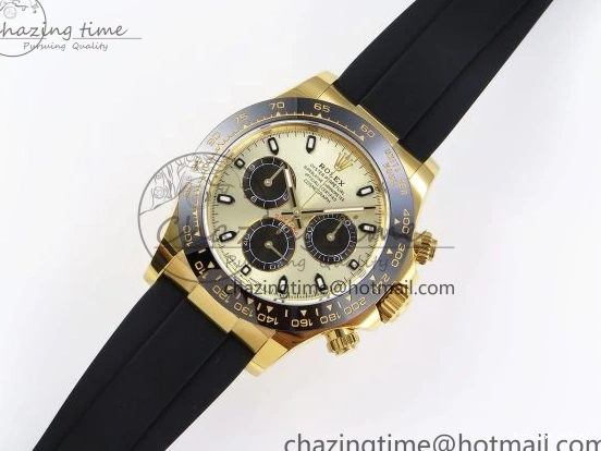 0420 DAYTONA 116518 APSF 1:1 BEST EDITION YG BLACK DIAL ON OYSTERFLEX RUBBER STRAP SH OnTrend 1784